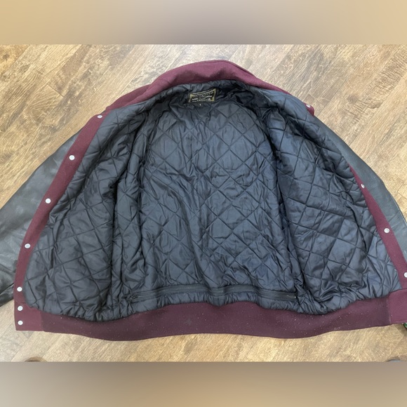 The Original Holloway 1943 Varsity Jacket Maroon and Black - Picture 5 of 5
